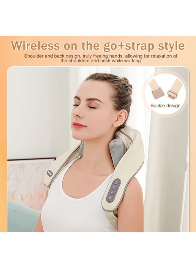 جهاز تدليك الرقبة والأكتاف - مساج شياتسو 4D مع خاصية التدفئة - جهاز كهربائي مريح لتخفيف آلام العضلات في المنزل والمكتب - Image 4